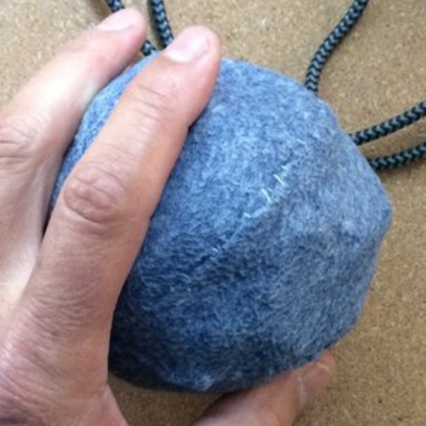 fabric ball with usb cable attached